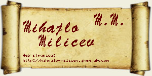 Mihajlo Milićev vizit kartica